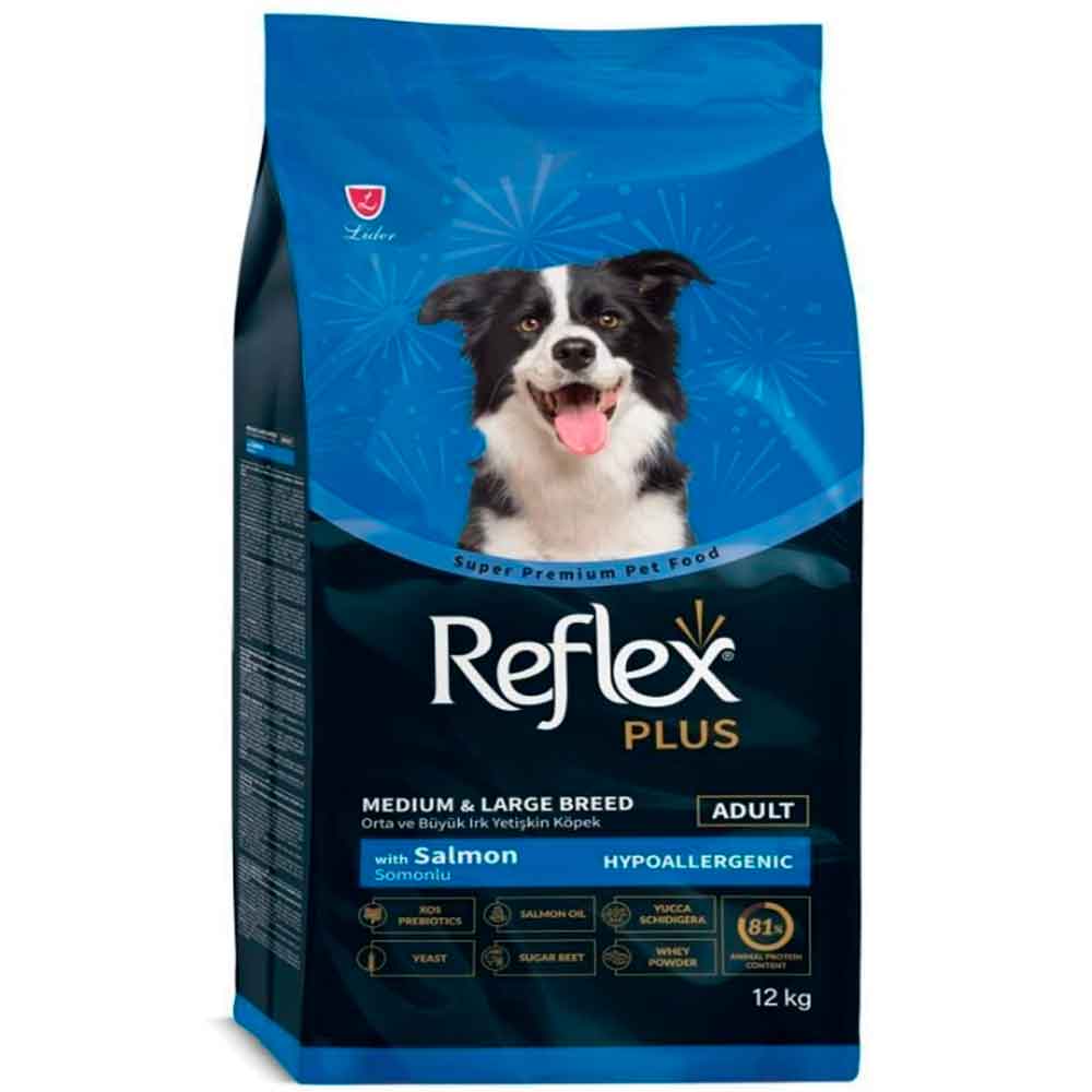 Reflex Plus Somonlu Orta ve Büyük Irk Köpek Maması 12 Kg